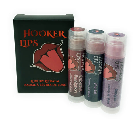 Three Pack Hooker Lips Box ~ Cabernet Sauvignon, Merlot & Sangria