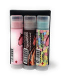 2025-04 April Monthly Trio Hooker Lips ~ Cherry Blossom, Chocolate & Jelly Bean - Luxury Lip Balm