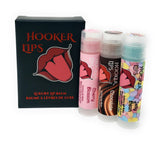 2025-04 April Monthly Trio Hooker Lips ~ Cherry Blossom, Chocolate & Jelly Bean - Luxury Lip Balm