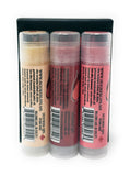 2025-08 August Monthly Trio Hooker Lips ~ Peach, Sugared Strawberry & Watermelon - Luxury Lip Balm