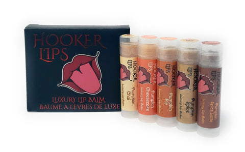 ~ Hooker Lips 5 Pack Box ~ Pumpkin Favorites: Pumpkin Chai, Pumpkin Cheesecake, Pumpkin Pie, Pumpkin Spice & Pumpkin Spice Latte