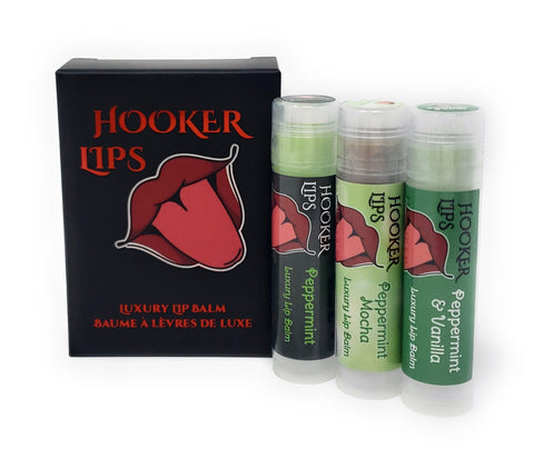 2024-03 March Monthly Trio Hooker Lips ~ Peppermint, Peppermint Mocha & Peppermint Vanilla - Luxury Lip Balm