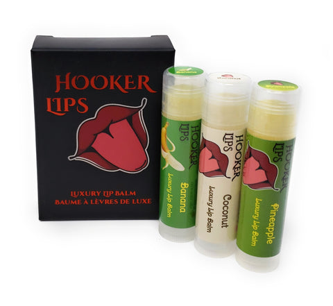 Three Pack Hooker Lips Box ~ Banana, Coconut & Pineapple