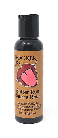 . Hooker Lips ~ Butter Rum - Lickable Body Oil