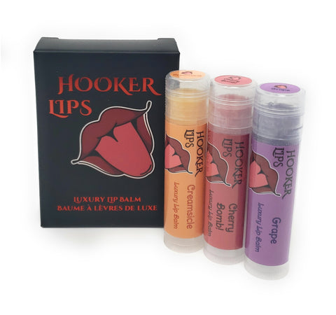 Three Pack Hooker Lips Box ~ Cherry Bomb, Creamsicle & Grape