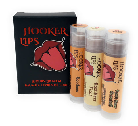 Three Pack Hooker Lips Box ~ Rootbeer, Root Beer Float & Root Beer Gumball