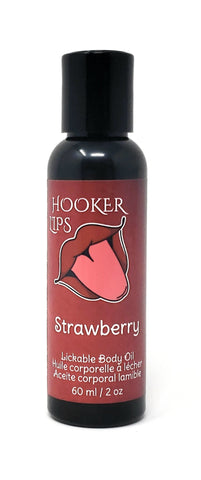 . Hooker Lips ~ Strawberry - Lickable Body Oil